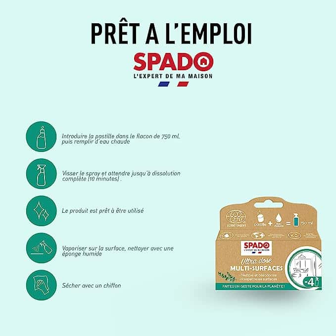 Pastilles Multi-surfaces Ultra dose Ecocert X4 SPADO – Image 3