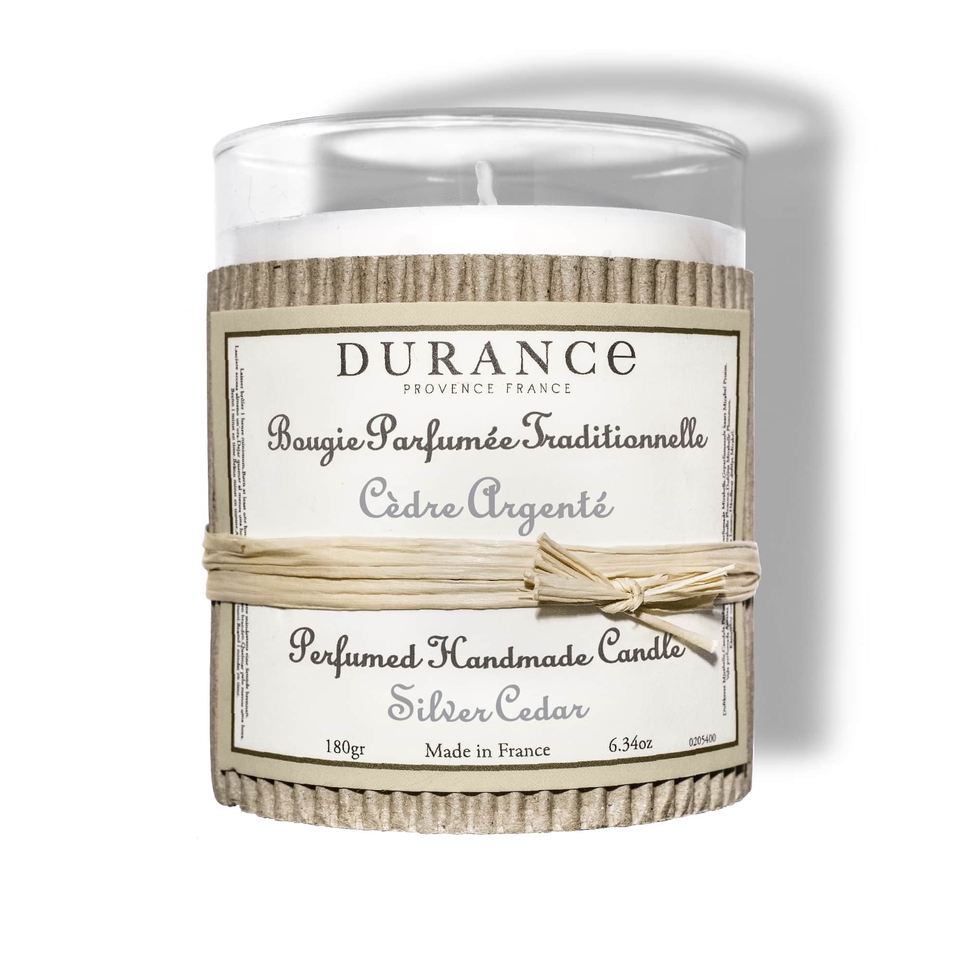 Bougie parfumée - Cèdre argenté 180g DURANCE