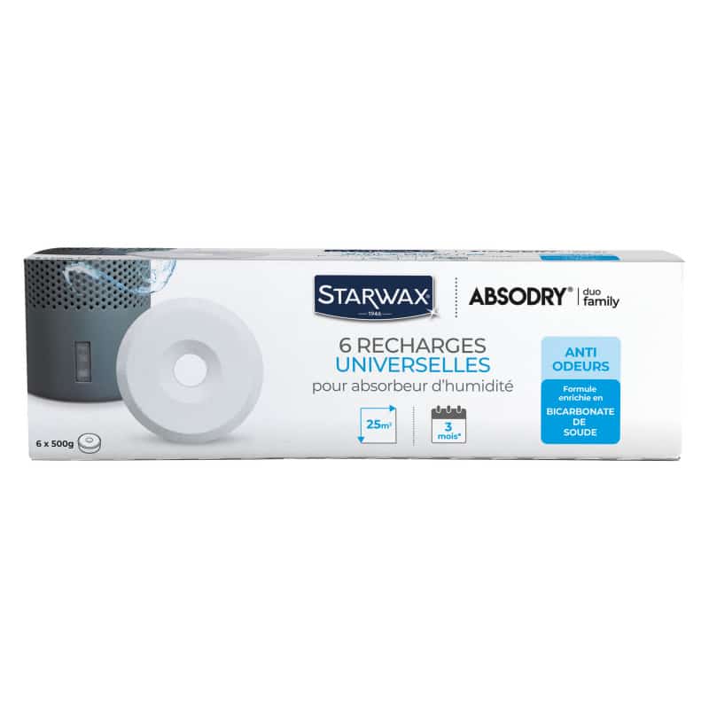 Pack 6 recharges universelles pour absorbeur d'humidité STARWAX