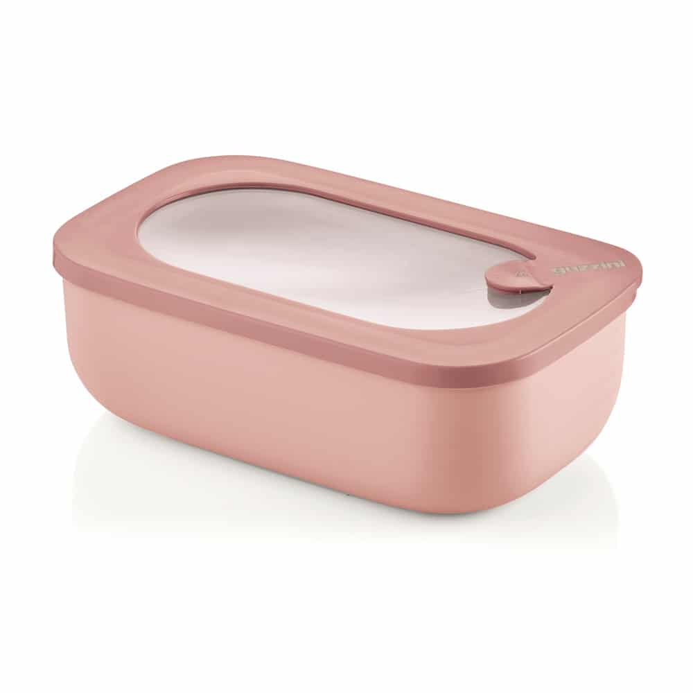 Boîte hermétique rectangulaire 900ml - Store & More Bio - Rose GUZZINI