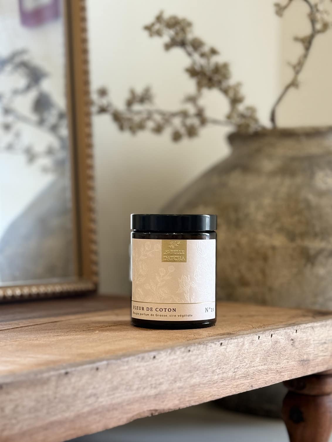 Bougie végétale parfumée - Fleur de coton 160g LA BELLE DATCHA